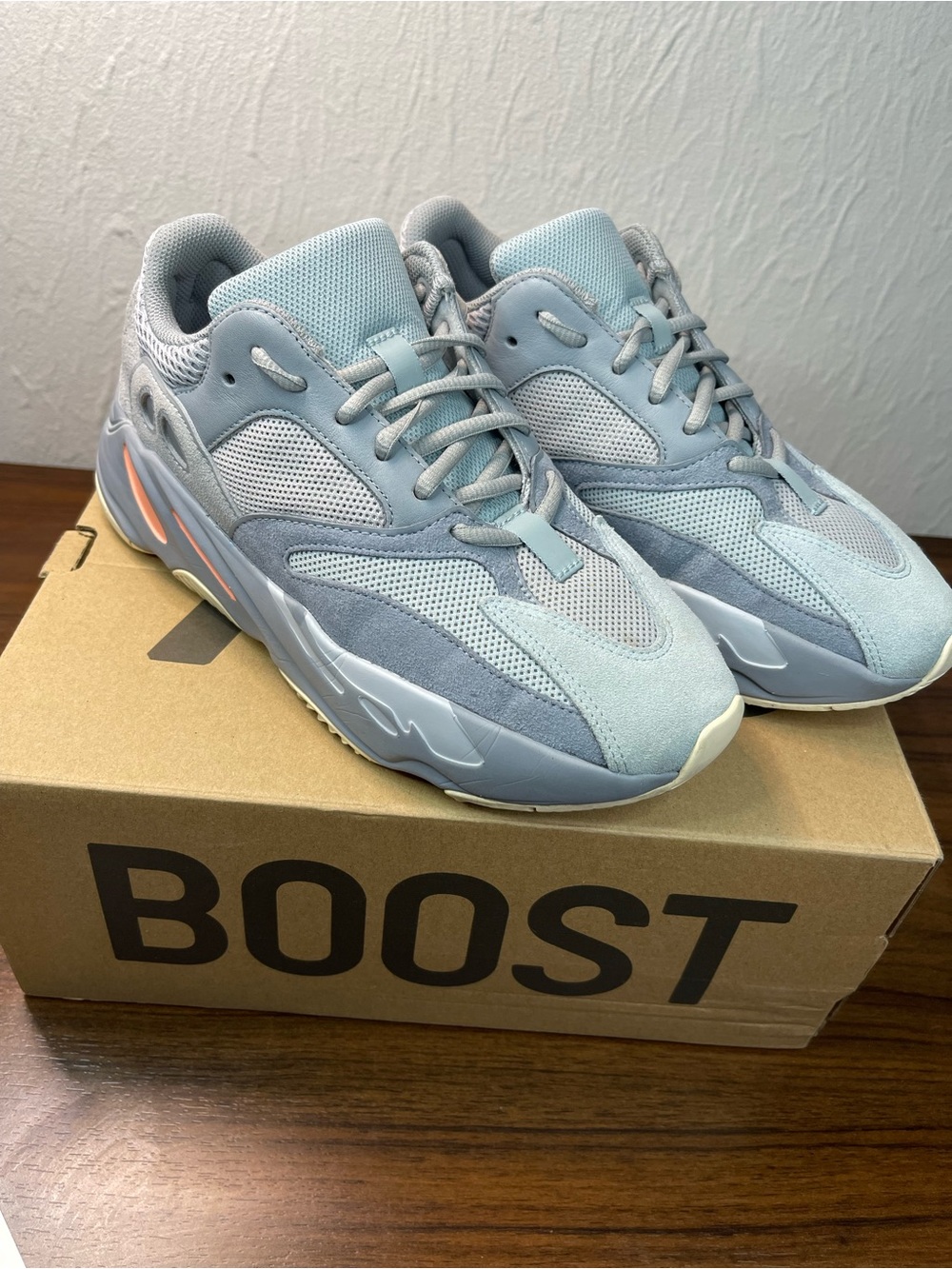 adidas Yeezy Light Gray Mesh Sneaker Inner Collar View
